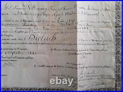 Doc 1842/Diplome de PHARMACIEN sur parchemin