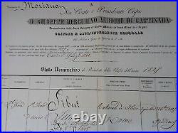 Doc 1846/Province de MAURIENNE / ST JEAN D'ARVES/ statut Soldat ITALIEN