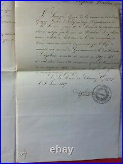 Doc 1847/double lettre gardée par un militaire