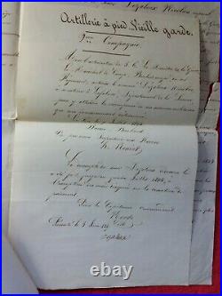 Doc 1847/double lettre gardée par un militaire