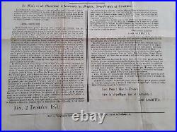 Doc 1870/affiche discours de Gambetta a Nice /fin du siege de 30 jours