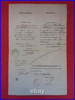 Doc 1871/SAUF CONDUIT /occupation Alsace Lorraine par Allemagne/re collé