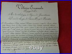 Docs 1818/VITTORIO EMANUELE/accord de prime annuelle au Commandant Pulciano