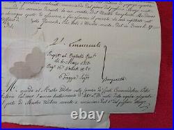 Docs 1818/VITTORIO EMANUELE/accord de traite annuelle Commandant Pulciano/sceau