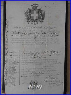 Document Ancien Passeport Italie Delivre Au Nom Du Roi De Sardaigne 1836