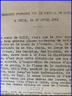 Document Ancien Rare De Gaulle