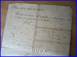 Document Manuscrit Cuba 1809 Rare