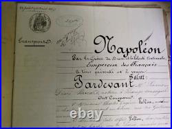 Document Notarié Manuscrit Époque Empire Napoleon