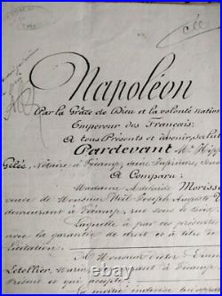 Document Notarié Manuscrit Époque Empire Napoleon