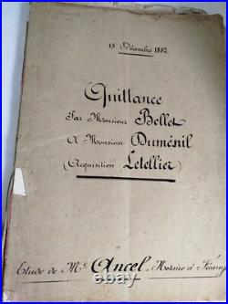 Document Notarié Manuscrit Époque Empire Napoleon