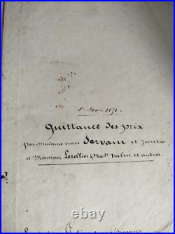Document Notarié Manuscrit Époque Empire Napoleon