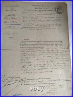 Document Notarié Manuscrit Époque Empire Napoleon