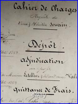 Document Notarié Manuscrit Époque Empire Napoleon