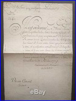 Document Signé De Louis XVIII (1777) / Versailles / Gratification