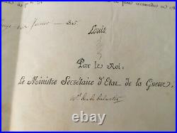 Document royal portant signature de Louis XVIII, nomination Chef d'escadron, 1815