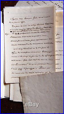 Dossier du baron FAIN lot avec une lettre autographe un memoire manuscrit etc