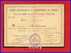 Dt6-carte-louis Andrieux-union Fraternelle & Patriotique-soldats-marins-1888
