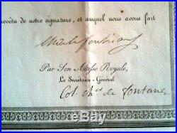 Duc De Berry Superbe Certificat D'emigration Signé 1816 Armée Royaliste
