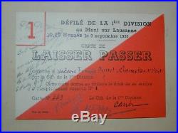 E266-Maréchal PETAIN Laisser Passer signé de sa main avec qq lignes autographes