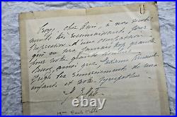 EMILE MLE cartes & lettres autographes manuscrites & signées
