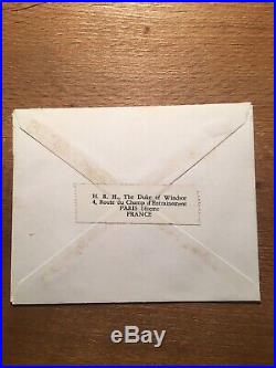 Edward VIII And Wallis Simpson Handwritten Greeting Card 1968