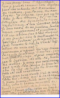 Emile Bernard peintre lettre autographe signée contre guerre 1916 Apocalypse