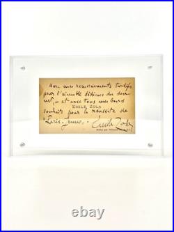 Émile ZOLA Carte de visite autographe signée Époque Germinal / La Terre