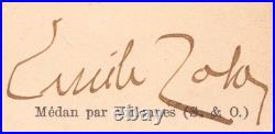 Émile ZOLA Carte de visite autographe signée Époque Germinal / La Terre