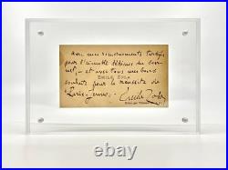 Émile ZOLA Carte de visite autographe signée Époque Germinal / La Terre