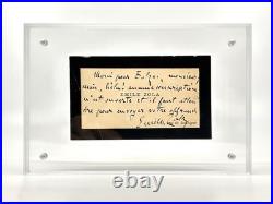 Émile ZOLA Carte de visite autographe signée Merci pour Balzac