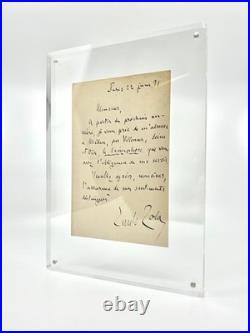 Émile ZOLA, lettre autographe signée Le plus ancien journal de Marseille