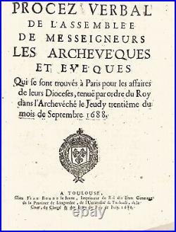 Ensemble d'actes des Parlements de Paris sous Louis XIV sur l'église de Rome