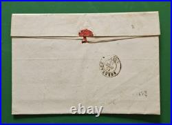 Enveloppe maritime Cayenne pour Bordeaux 1845 Entrée par Marseille