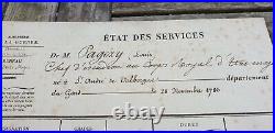 Etat Des Services Du Colonel Pagezy Louis 1786 Geographe Plus 12 Documents