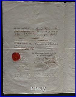 Exceptionnel Passeport De L'assemblee Nationale + Archives Nationales 1792