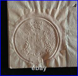 Exceptionnel Passeport De L'assemblee Nationale + Archives Nationales 1792