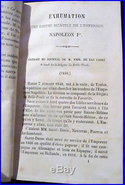 Exhumation des cendres de l'Empereur Napoléon 1er 15 octobre 1840 LAS CASES 1853