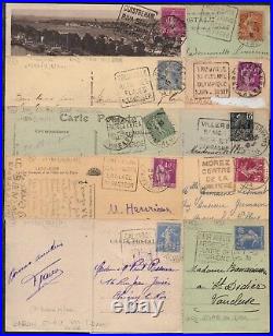 FRANCE / 1920-50's LOT DE 100 CACHETS DAGUIN SUR CP TRES FORTE COTE (ref 7435)