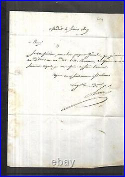 FRANCE Guerre d' Espagne lettre 04 02 1809 au Payeur GENERAL LERY  François Jos