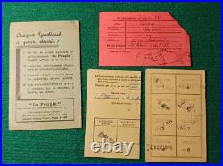 Famille Lecointre Lots De Documents Carte Confederale Cgt + D'electeur 1945