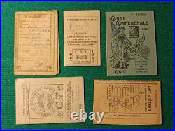 Famille Lecointre Lots De Documents Carte Confederale Cgt + D'electeur 1945