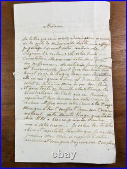 Famille de Gail Obernai 1843 Baronne Catherine Zorn de Bulach Rare Autographe