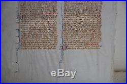 Feuille Antiphonaire Haute Epoque 1290 Biblia Latina Manuscrit Incunabula