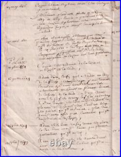 Fin 15° siècle-17° siècle. Bourg-Achard. Eure. Manuscrit. Inventaire. Pièces. RR