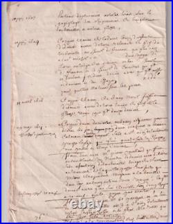 Fin 15° siècle-17° siècle. Bourg-Achard. Eure. Manuscrit. Inventaire. Pièces. RR