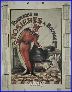 Fonderies De Rosieres A Bourges Calendrier 1923