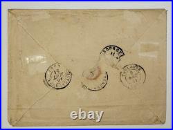 France 1851 1f carmin foncé(b) sur lettre N°6