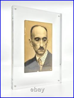 Francois MAURIAC beau portrait autographe Quand j'étais un peu moins vieux