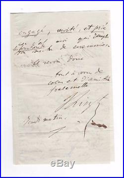 Franz Liszt / Lettre Autographe / Soirée Musicale Chez Chopin / George Sand