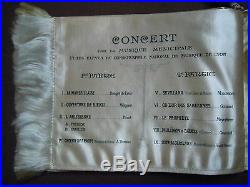 GASTRONOMIE CUISINE GASTRONOMY 1894 Menu sur soie Banquet Président Carnot Lyon